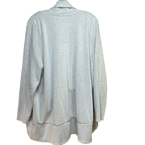 Maurices Solid Long Sleeve Waterfall Front Cardigan Women's Plus 1X Gray New NWT - Picture 2 of 4